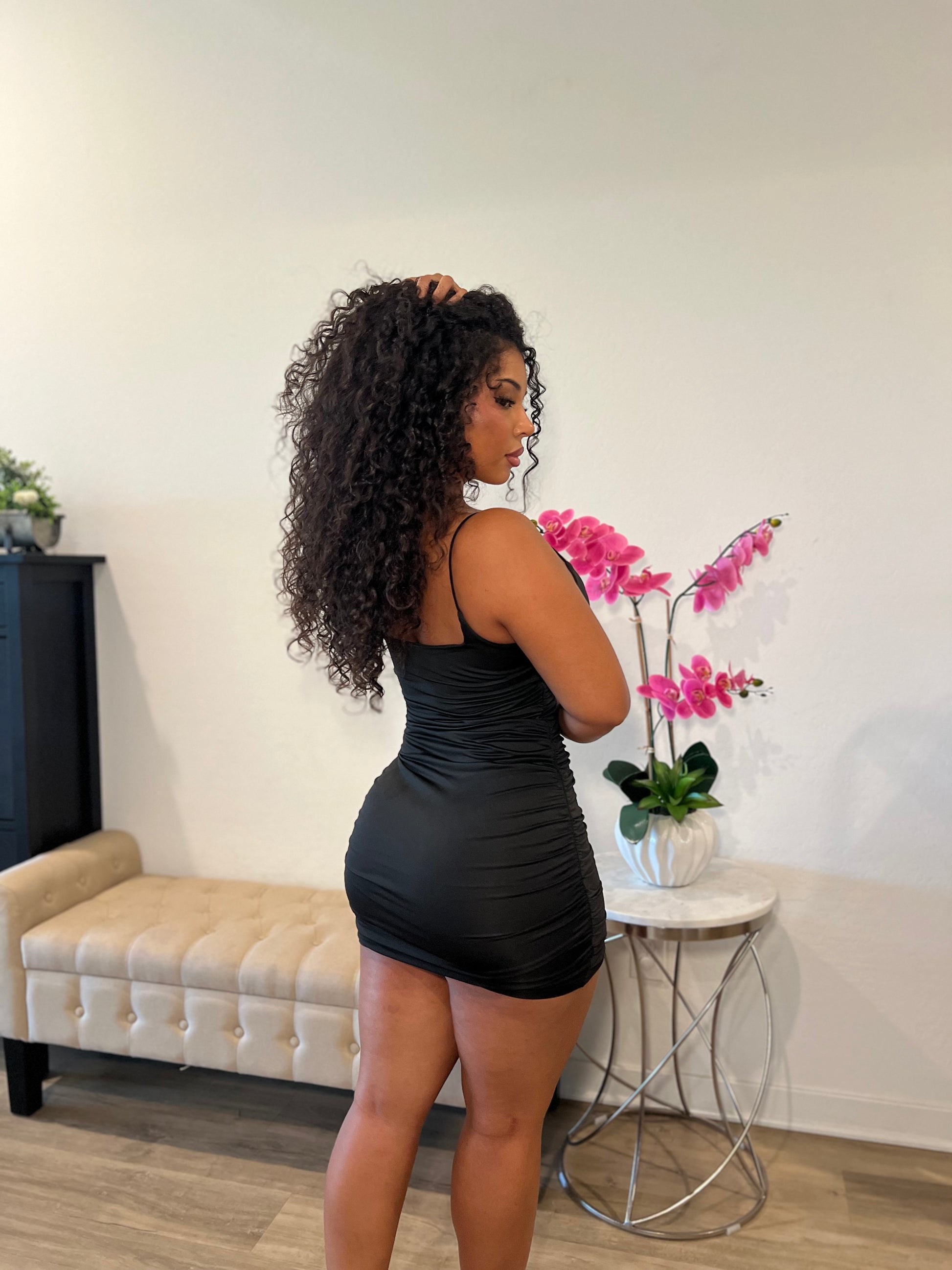 Ruched Mini Dress Naava Swim Ruched Mini Dress Naava Swim